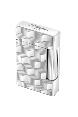 S.T. Dupont Initial Guilloche Gümüş Düz İşlemeli Puro Çakmağı 20840