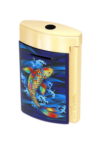 S.T. Dupont Minijet Koifish Gold-Lacivert Puro Çakmağı 10897KF