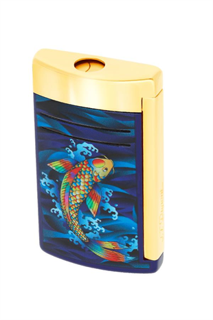 S.T. Dupont Maxijet Koifish Gold-Lacivert Puro Çakmağı 20397