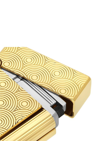 S.T. Dupont Initial Guilloche Gold Daire İşlemeli Puro Çakmağı 20845