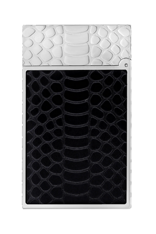 S.T. Dupont Guilloche Under Lacquer Ligne 2 Yılan Desenli Siyah Çakmak 16079