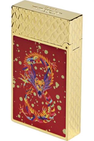 S.T. Dupont Ligne 2 Dragon Burgundy/Gold Puro Çakmağı 16526