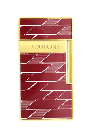 S.T. Dupont Lacquered Biggy Monogram Kırmızı Puro Çakmağı 25078