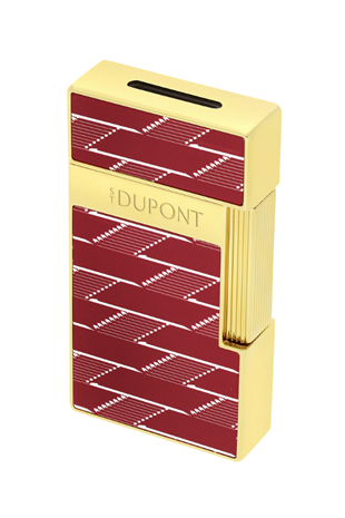 S.T. Dupont Lacquered Biggy Monogram Kırmızı Puro Çakmağı 25078
