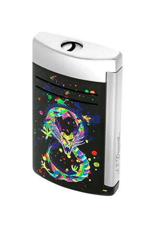 S.T. Dupont Maxijet Dragon Siyah-Krom Puro Çakmağı 20177