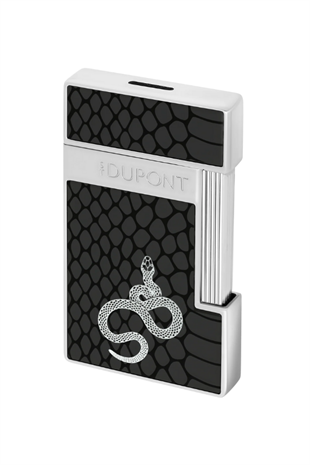 S.T. Dupont Lacquered Slimmy Siyah Puro Çakmağı 28076