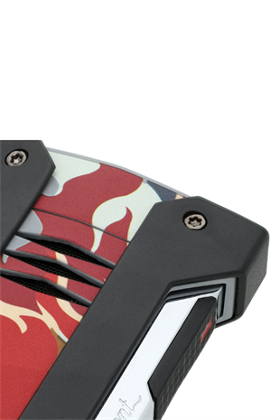 S.T. Dupont Camo Kamuflaj Desenli Kırmızı Puro Çakmağı 21451