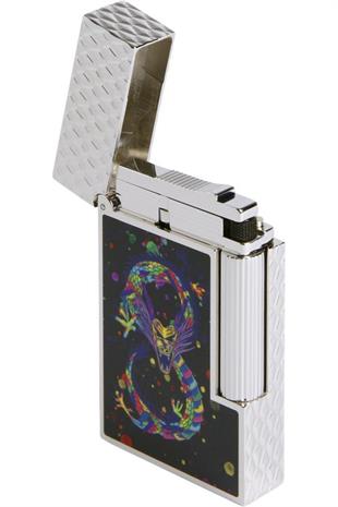 S.T. Dupont Ligne 2 Dragon Siyah/Paladyum Puro Çakmağı 16527