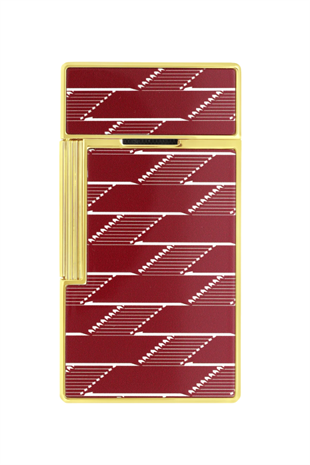 S.T. Dupont Lacquered Biggy Monogram Kırmızı Puro Çakmağı 25078