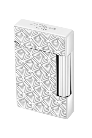 S.T. Dupont Initial Guilloche Gümüş Daire İşlemeli Puro Çakmağı 20844