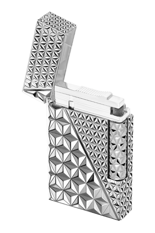 S.T. Dupont Ligne 2 Çift Soft Alev Fire X Gümüş Puro Çakmağı C16645