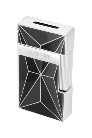 S.T. Dupont Biggy Fire x Siyah-Krom Puro Çakmağı 25077