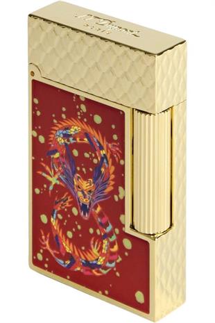 S.T. Dupont Ligne 2 Dragon Burgundy/Gold Puro Çakmağı 16526