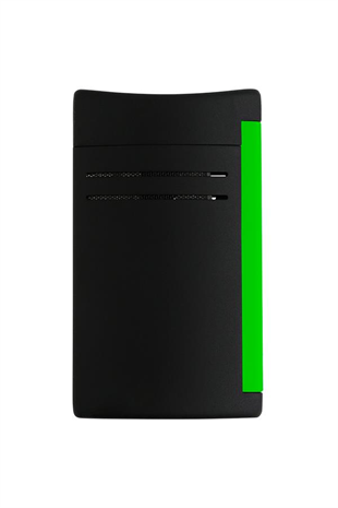 S.T. Dupont Maxijet Lacquered Neon Yeşil-Siyah Puro Çakmağı 20172