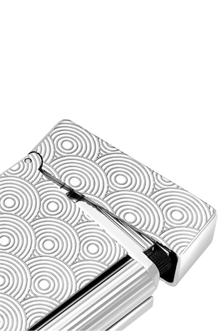 S.T. Dupont Initial Guilloche Gümüş Daire İşlemeli Puro Çakmağı 20844