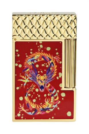 S.T. Dupont Ligne 2 Dragon Burgundy/Gold Puro Çakmağı 16526