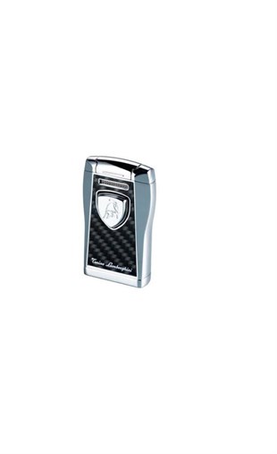 Tonino Lamborghini Tek Torch Pürmüz Desenli Gümüş Puro Çakmağı