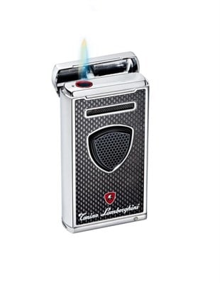 Tonino Lamborghini Tek Torch Pürmüz Desenli Gümüş Puro Çakmağı