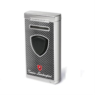 Tonino Lamborghini Tek Torch Pürmüz Desenli Gümüş Puro Çakmağı