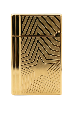 Vindiesel Soft Flame Gold Yıldız Desenli Çakmak