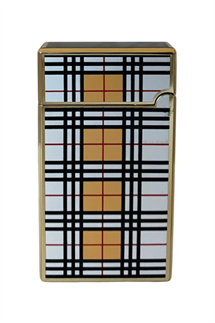 Vindiesel Gold Siyah Beyaz Desenli Tek Torch Pürmüz Puro Çakmağı