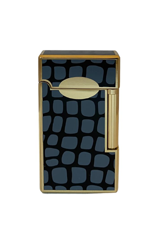 Vindiesel Gold Siyah Gri Taş Desen Tek Torch Pürmüz Puro Çakmağı