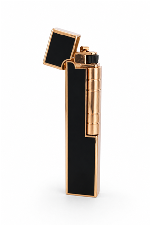 Vindiesel Siyah Gold Slim Soft Flame Metal Çakmak