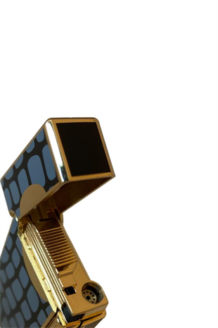 Vindiesel Gold Siyah Gri Taş Desen Tek Torch Pürmüz Puro Çakmağı