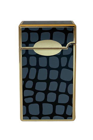 Vindiesel Gold Siyah Gri Taş Desen Tek Torch Pürmüz Puro Çakmağı