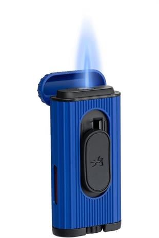 Xikar Hedron Siyah-Mavi Tek Torch Puro Çakmağı