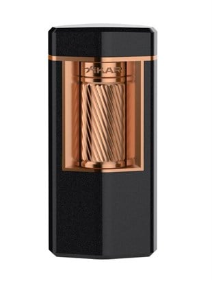 Xikar Meridian Single Lighter Siyah Rose Gold Puro Çakmağı
