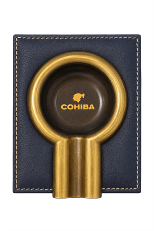 Cohiba Lacivert Gold Deri Kenarlı Tekli Puro Küllüğü