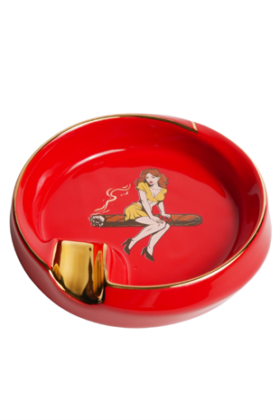 Firebird Cigar Lady Kırmızı Tekli Porselen Puro Küllüğü