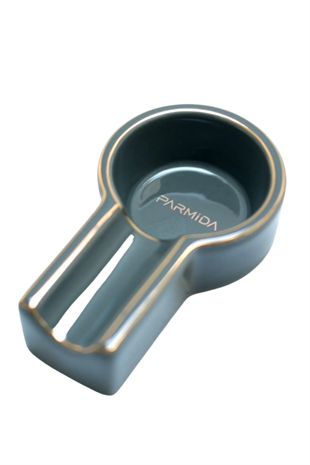 Parmida Gri Gold Şeritli Tekli Porselen Puro Küllüğü