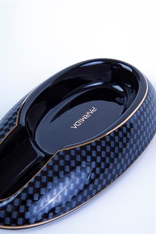 Parmida Karbon Desenli-Siyah Tekli Porselen Puro Küllüğü