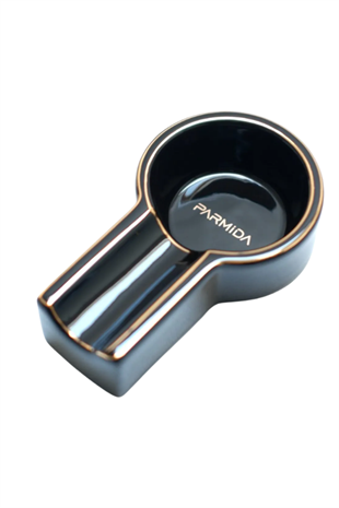 Parmida Siyah Gold Şeritli Tekli Porselen Puro Küllüğü