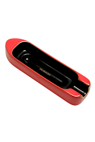 Parmida Siyah Kırmızı Tekli Porselen Puro Küllüğü