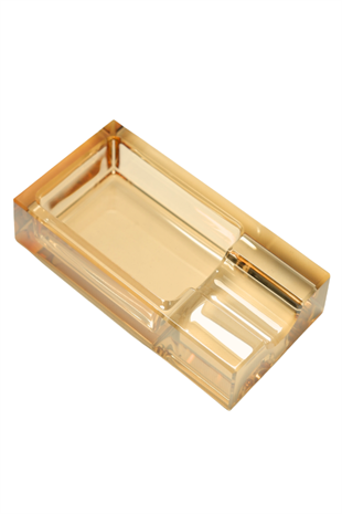 PremiumQuality Gold Şeffaf Kristal Tekli Puro Küllüğü