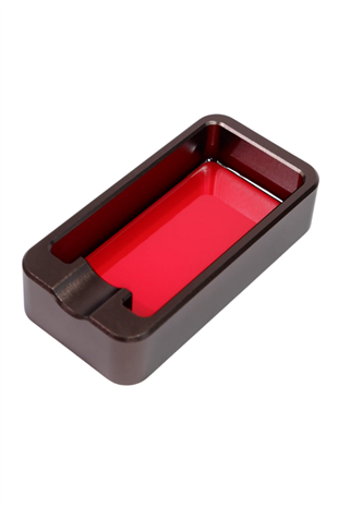 PremiumQuality Kırmızı - Gunmetal Tekli Puro Küllüğü