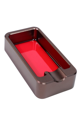 PremiumQuality Kırmızı - Gunmetal Tekli Puro Küllüğü