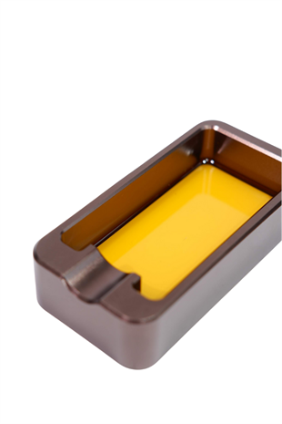 PremiumQuality Sarı - Gunmetal Tekli Puro Küllüğü