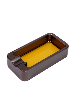 PremiumQuality Sarı - Gunmetal Tekli Puro Küllüğü