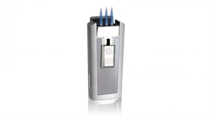 Caseti Üç Torch Pürmüz Gümüş Puro Çakmak CA0439002