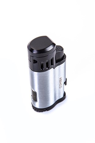 Cohiba 3 Torch Pürmüz Gümüş Siyah Desenli Puro Çakmağı