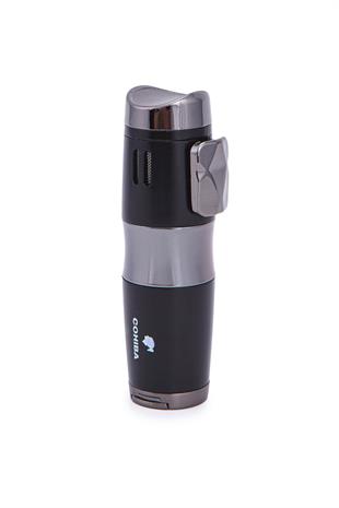 Cohiba 3 Torch Pürmüz Gümüş-Siyah Metal Puro Çakmağı
