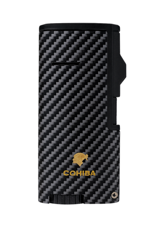 Cohiba 3 Torch Pürmüz Siyah Karbon Desenli Puro Çakmağı
