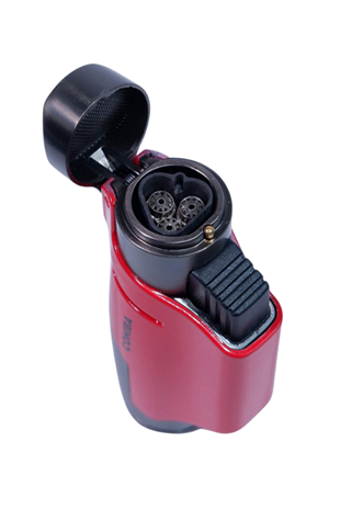 Cohiba 3 Torch Pürmüz Kırmızı - Gunmetal Puro Çakmağı