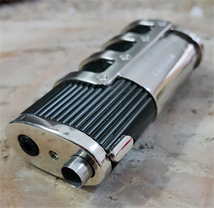 Cohiba 3 Torch Pürmüz Siyah-Gümüş Puro Çakmağı
