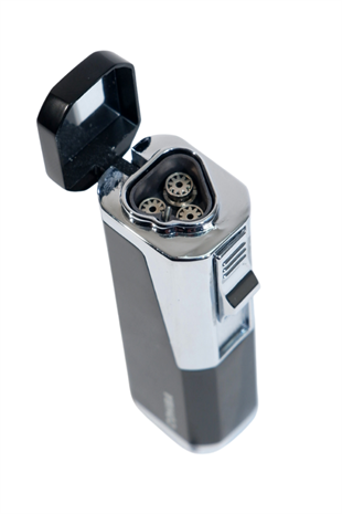 Cohiba 3 Torch Pürmüz Delicili Siyah Metal Puro Çakmağı