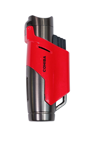 Cohiba 3 Torch Pürmüz Kırmızı - Gunmetal Puro Çakmağı